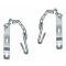 Chevy Truck Tailgate Chains, Zinc Plated, Fleet Side, 1958-1966