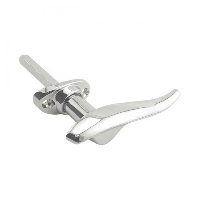 Outside Door Handle - Curved Base - Chrome - Rear Left HandOf Fordor - Front Right Hand Of Ford Closed Car Except 3 Window Coupe & Cabriolet