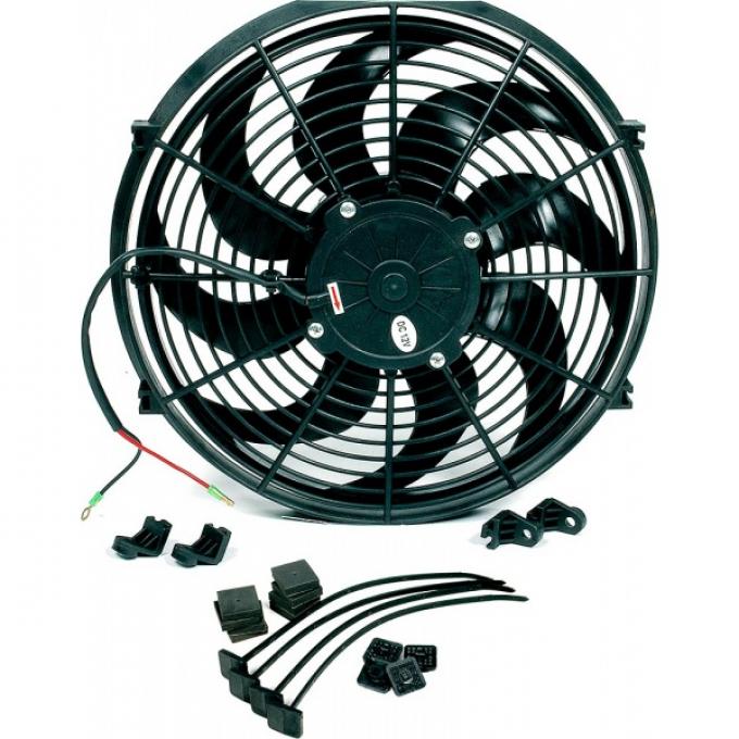 Full Size Chevy Electric Cooling Fan, Reversible 14, Black, 1958-1972