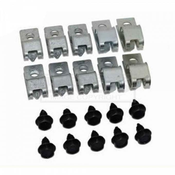 Trans Am Fuel Line Clips, 3/8, For Cars WIth Return Line, 1970-1971