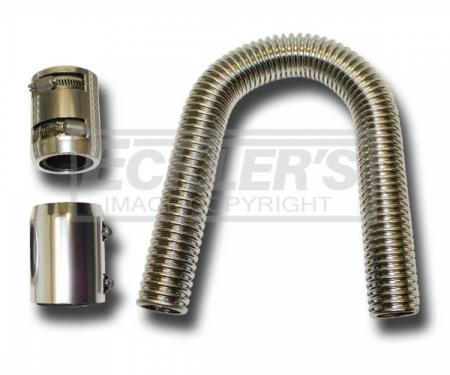 Chevy Or GMC Truck Radiator Hose Kit, Chrome Plated Stainless Steel, 36", 1947-1988