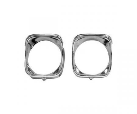 Chevelle Headlight Bezels, Inner & Outer, Right, 1968