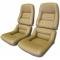 Corvette America 1978-1982 Chevrolet Corvette Mounted Leather Like Seat Covers 2" Bolster