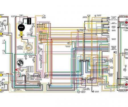 El Camino Color Laminated Wiring Diagram, 1964-1975