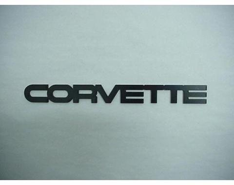 Corvette Rear Bumper Emblem, Acrylic, Black, 1984-1990