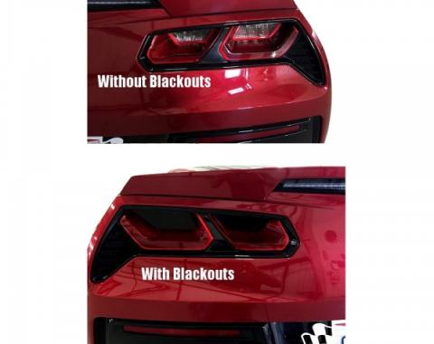 Corvette Acrylic Taillight Black Out Kit, 2014-2019