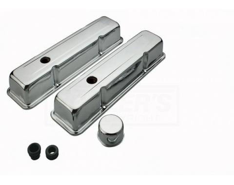 Camaro Chrome Valve Cover, Small Block, Kit, 1967-1986