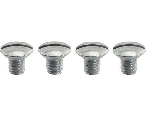 Model A Ford Windshield Stanchion Screw Set - Chrome - 4 Pieces - 1928-29 Only