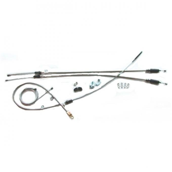 Chevy Truck Parking & Emergency Brake Cable Set, Short Bed, Non TH400, 1969-1972