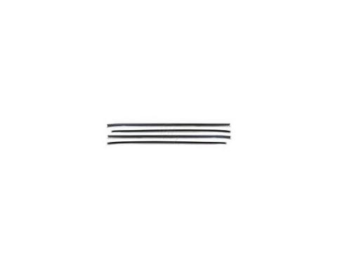 Firebird Four Piece Window Felt Set,Round Bead Outer And    Flat Inners, 1970-1981