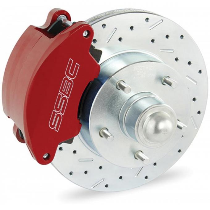 Nova Disc Brake Kit, Front, Caliper, Duel Piston, Drum To Disc, At Wheels Only, Red, 1968-1974