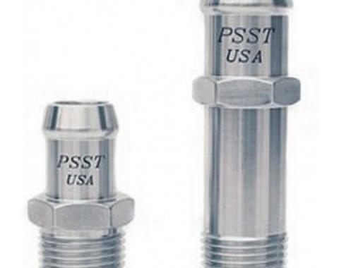 Camaro Intake & Water Pump Heater Hose Fittings, Stainless Steel, With Hex Head, 1967-2002