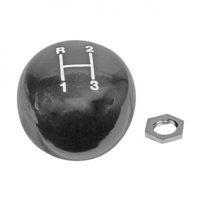 Gearshift Knob - Floor Shift - Black - Manual Transmission - Before 1-2-68