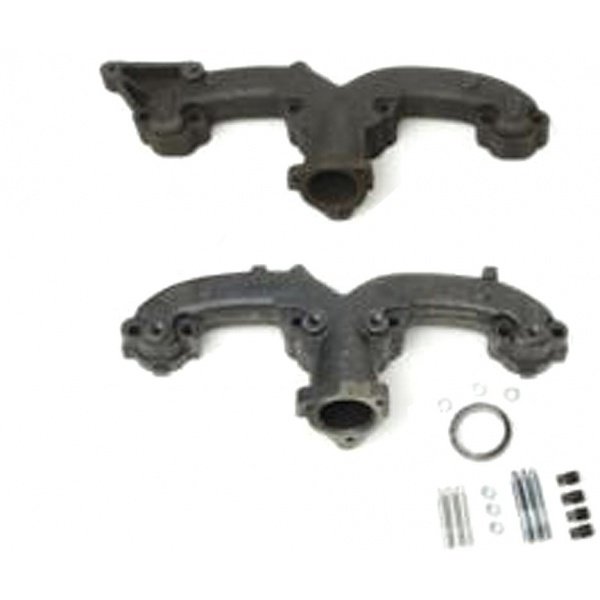 Full Size Chevy Exhaust Manifolds, Rams Horn, With Generator Bracket