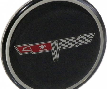 Corvette Wheel Center Cap Emblem, NOS, 1980-1981