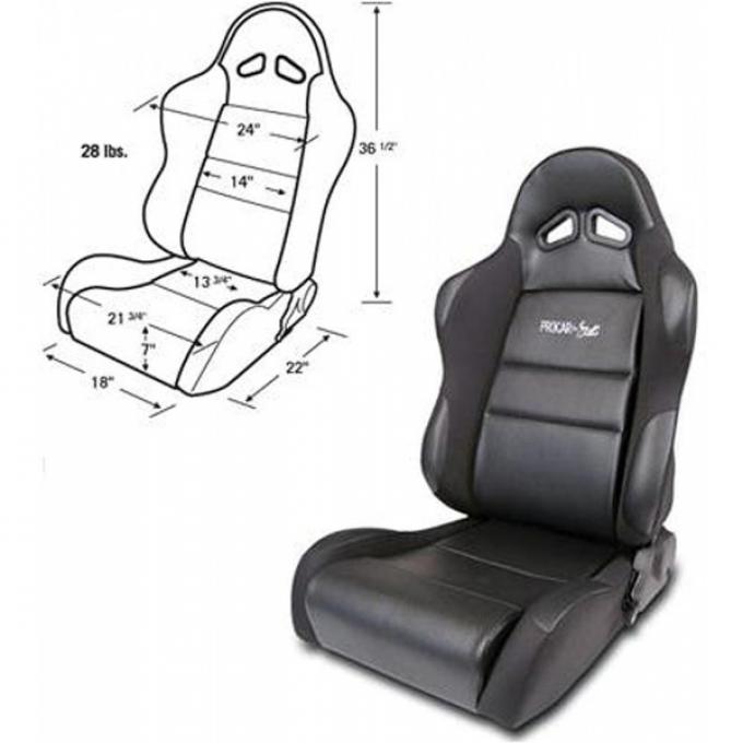 Firebird Bucket Seat, Sportsman Series, Right, 1967-1992