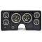 Malibu Instrument Cluster Panel, Black Finish, With Carbon Fiber Series Gauges, 1978-1981