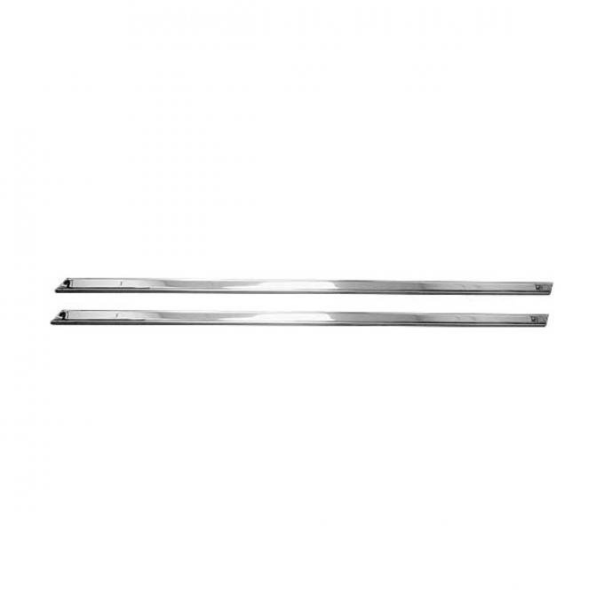 Rocker Mouldings - Polished Stainless Steel - Mercury Except Station Wagon