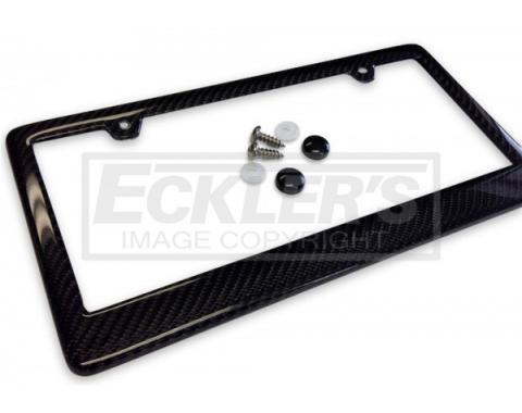 Corvette Carbon Fiber License Plate Frame, Rear, 2014-2019