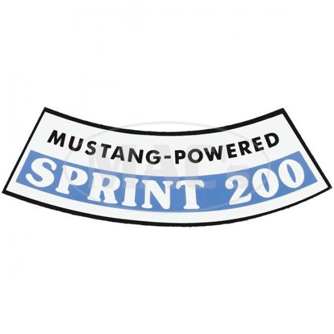 Ford Mustang Air Cleaner Decal - Sprint 200