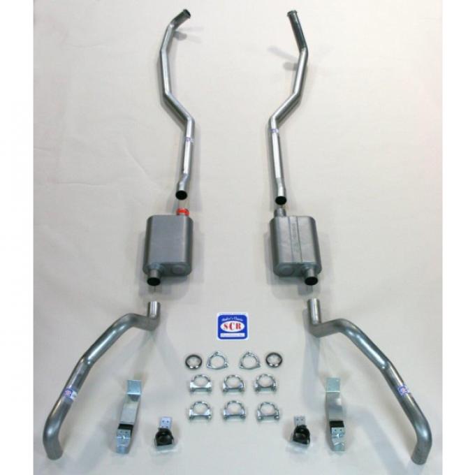 Camaro SCR Performance Dual Exhaust System, For Big Block With Manifolds, 2-1/2", 1967-1969