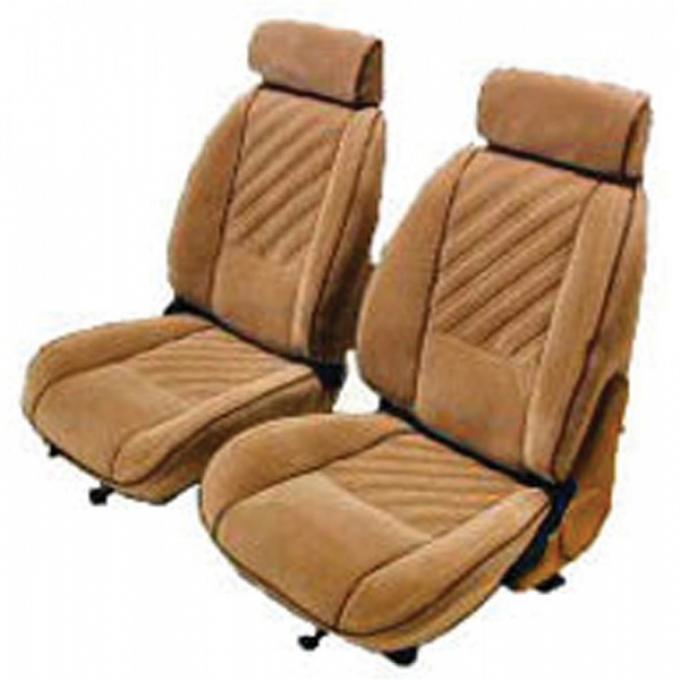 Camaro Front & Rear Seat Cover Set, Velour, For Cars With Deluxe Interior & Split Rear Seat, 1985-1987