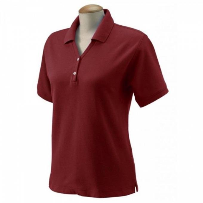 C6 2005-2013 Women's Custom Embroidered Pima Cotton Polo, Red, S-4X