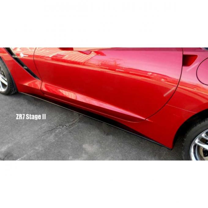 Corvette Stingray Painted Body Color Side Skirt, Stage II Package, 2014-2017