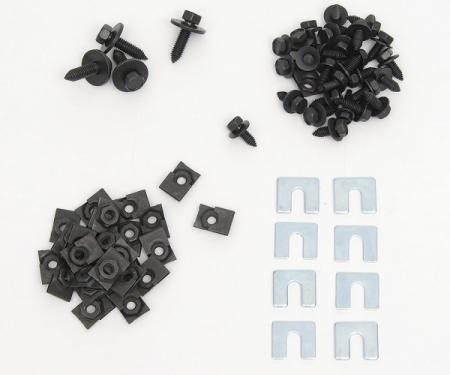 Chevy Truck Front Fender Bolt Kit, Indented Head Black Phosphate, 1981-1987
