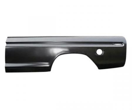 1973-1979 Ford Pickup Styleside 8' Bedside Skin Side Left Outer Panel with Rectangular Fuel Filler Door Hole
