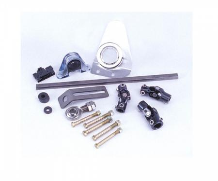 Flaming River 1957 Chevy Manual Rack & Pinion Cradle Kit - Polished Column Shift Tilt Column