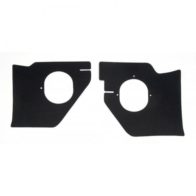 Full Size Chevy Kick Panels, For Cars Without Air Conditioning, Black, 1963