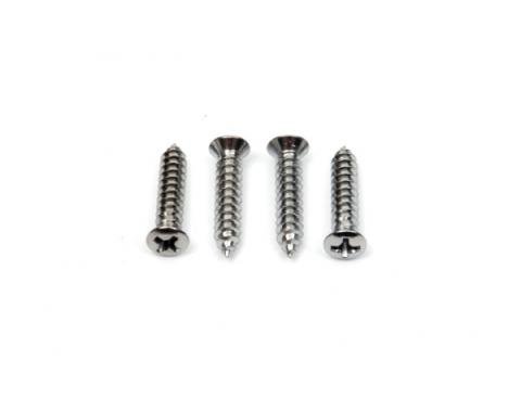 Camaro Rear Package Tray Corner Trim Screw Set, Chrome, 1967-1969