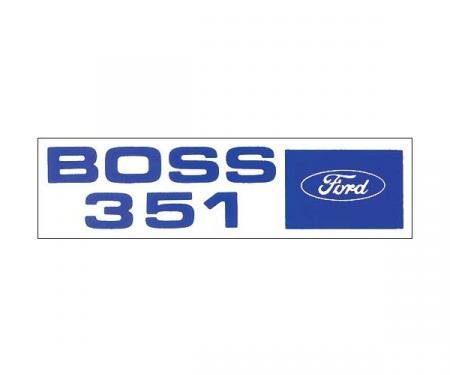 Ford Mustang Decal - Valve Cover - Boss 351