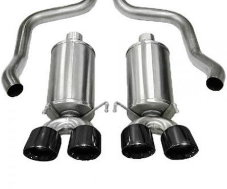 Corvette Exhaust System, With Pro-Series Black 3-1/2" Quad Tips, Xtreme, CORSA, 2009-2013