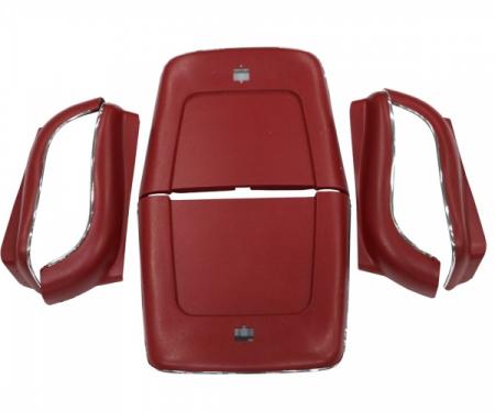 Chevelle Seat Back & Side Panel Set, Bucket, 2-Door Coupe & Convertible, Red, 1969-1970