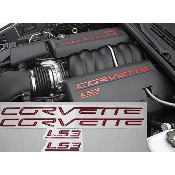 Corvette C6 LS3 Fuel Rail Letter Kit, Red, 20082013