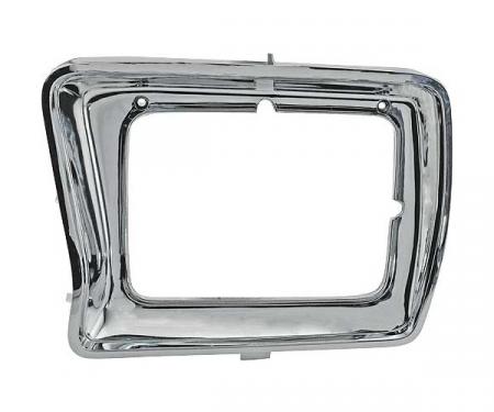 Ford Pickup Truck Headlight Door - Chrome - Rectangular Headlight - Left - F100 Thru F350