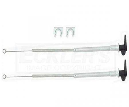 Firebird Kick Panel Vent Control Cables, Without Air Conditioning, 1967-1968