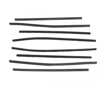 Belt Weatherstrip Kit, Front and Rear Doors, 8 Pieces, 4 Door Sedan & Station Wagon Authentic Feltkit