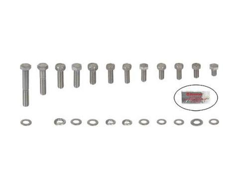 Ford Pickup Truck Engine Hardware Kit - Original Style - Stainless Steel - 352 Or 390 V8 With Cast Valve Covers