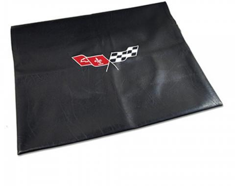 Corvette Roof Panel Bags, C3, Embroidered, Black With Logo, 1968-1982
