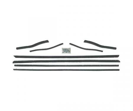 Ford Mustang Belt Weatherstrip Kit - 8 Pieces - Inner & Outer - Coupe & Convertible - Door Windows & Rear Quarters