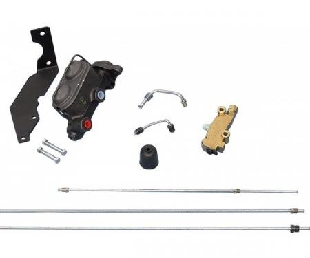 Full Size Chevy Dual Master Cylinder Conversion Kit, Non-Power, With Four Wheel Drum Brakes, 1958-1964