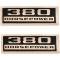 Full Size Chevy Valve Cover Decals, 409ci/380hp, 1962