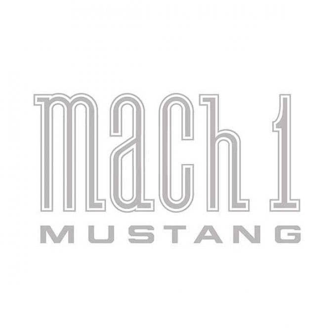 Ford Mustang Mach 1 Fender Decal - Argent Silver-Gray