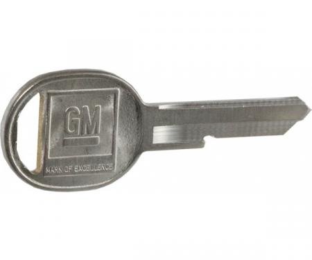 Corvette Door Key, Oval, 1968, 1972, 1976, 1980, 1987-1990