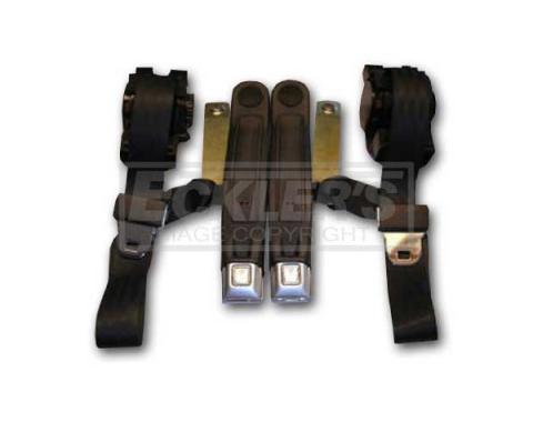 Camaro Three Point Seat Belt, Front, with Push Button Buckle, 1974-1981