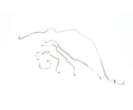 Camaro Disc Brake Line Set, Four Wheel, Standard Fittings, Steel 1986-1988