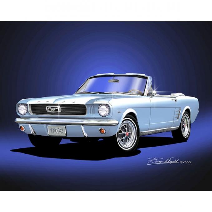 Mustang GT Convertible Fine Art Print By Danny Whitfield, 1966